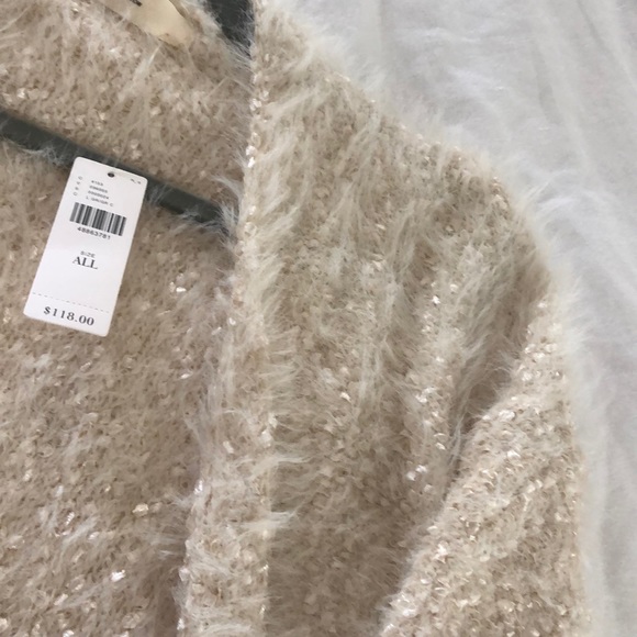 NWT Anthropologie lux sparkle eyelash sweater - Picture 3 of 7